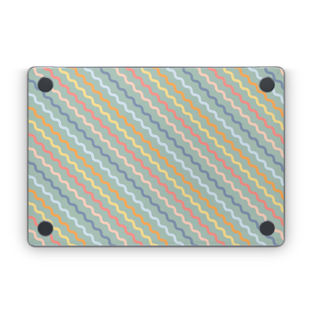 Wavy Diagonal Lines - Apple MacBook Skin