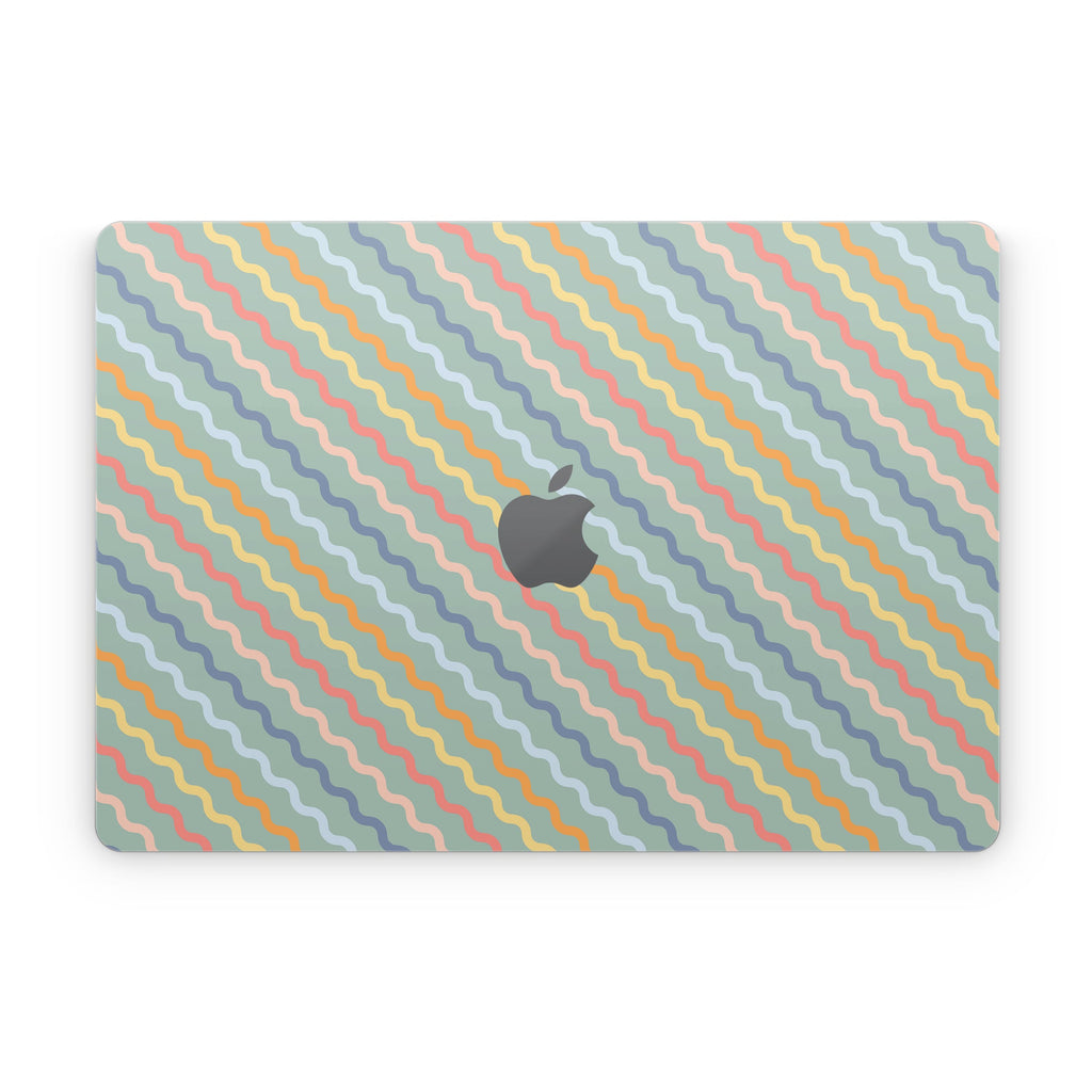 Wavy Diagonal Lines - Apple MacBook Skin