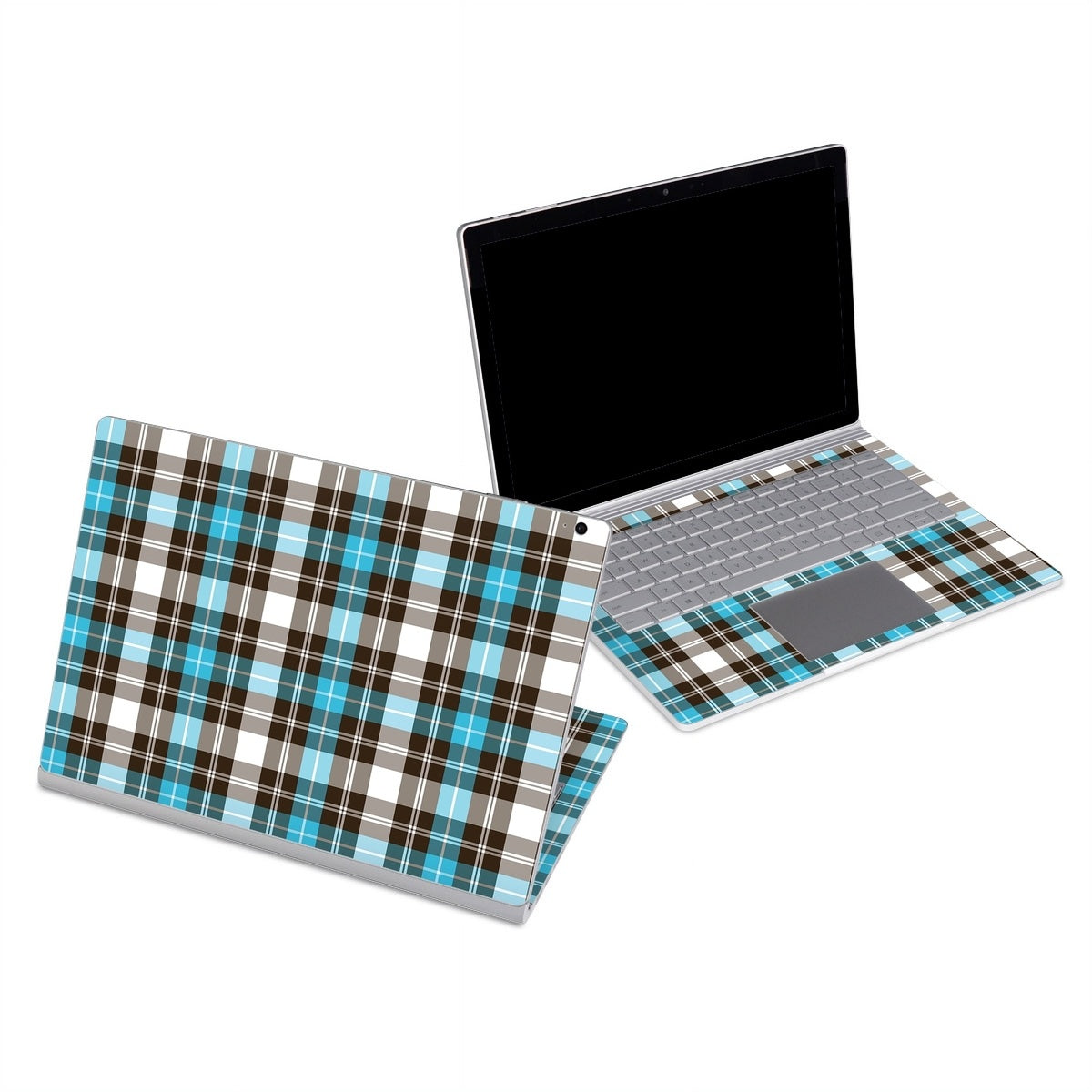 Turquoise Plaid - Microsoft Surface Book Skin