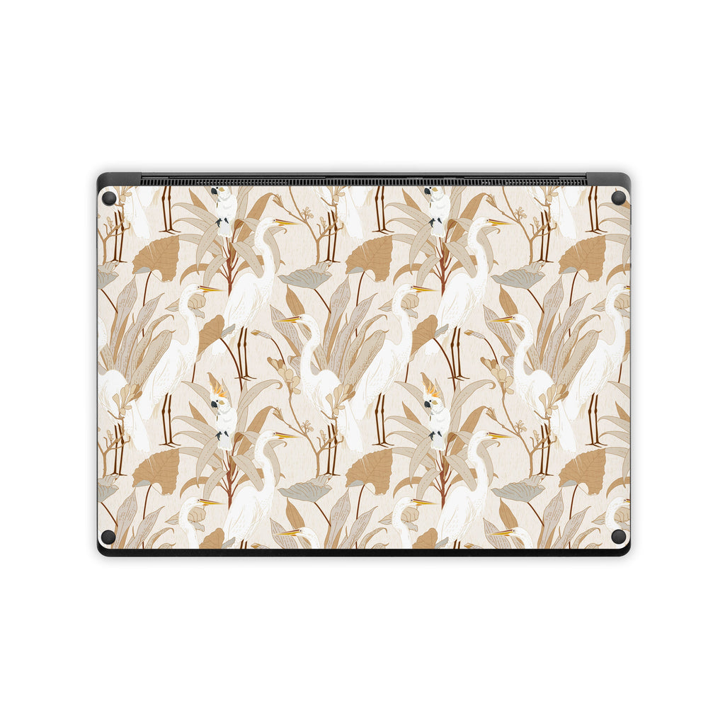 White Cranes Cockatoo - Microsoft Surface Laptop Skin