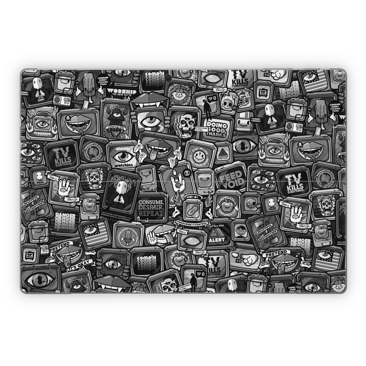 Distraction Tactic B&W - Microsoft Surface Pro Skin