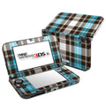 Turquoise Plaid - Nintendo New 3DS XL Skin