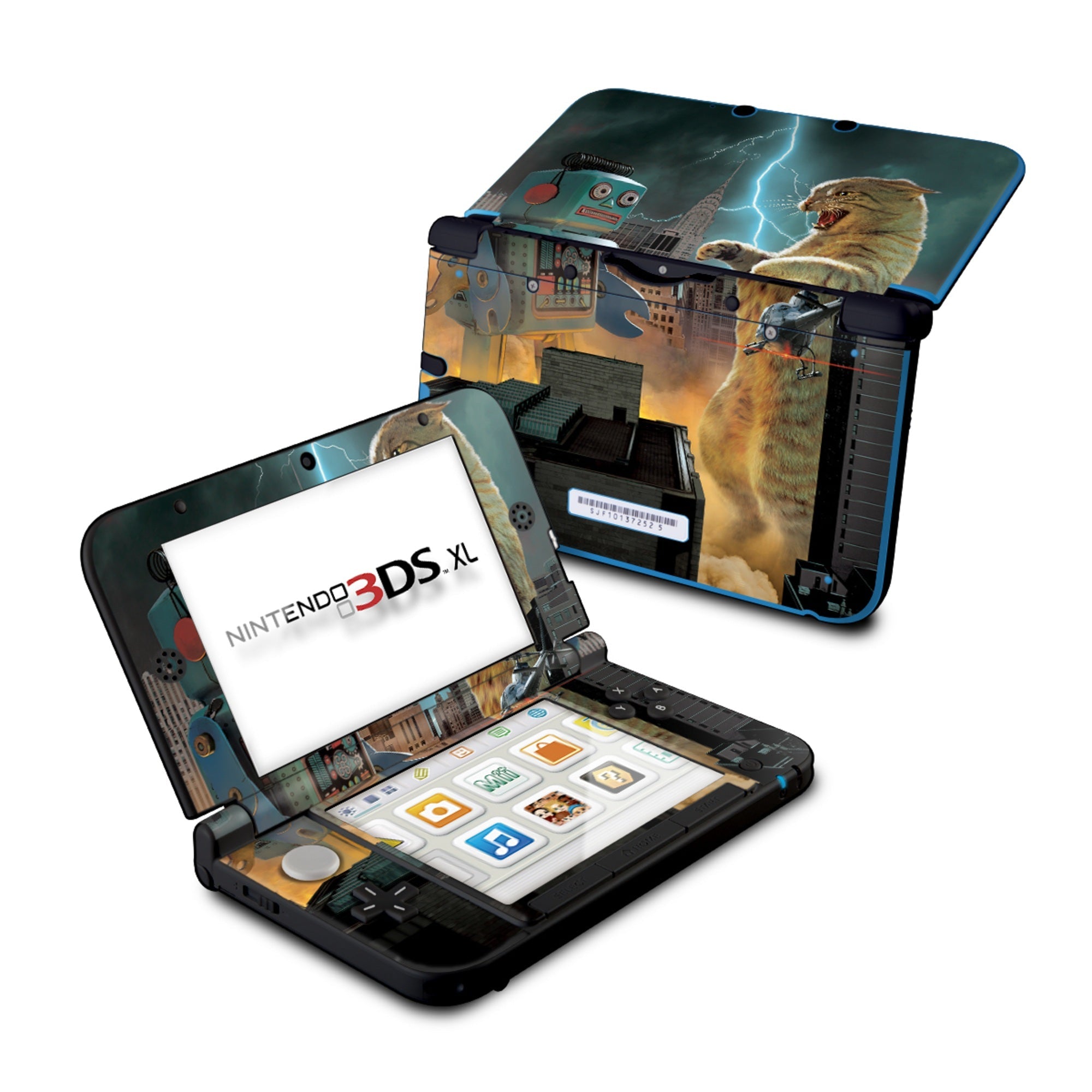 Catzilla Vs Robot - Nintendo 3DS XL Skin
