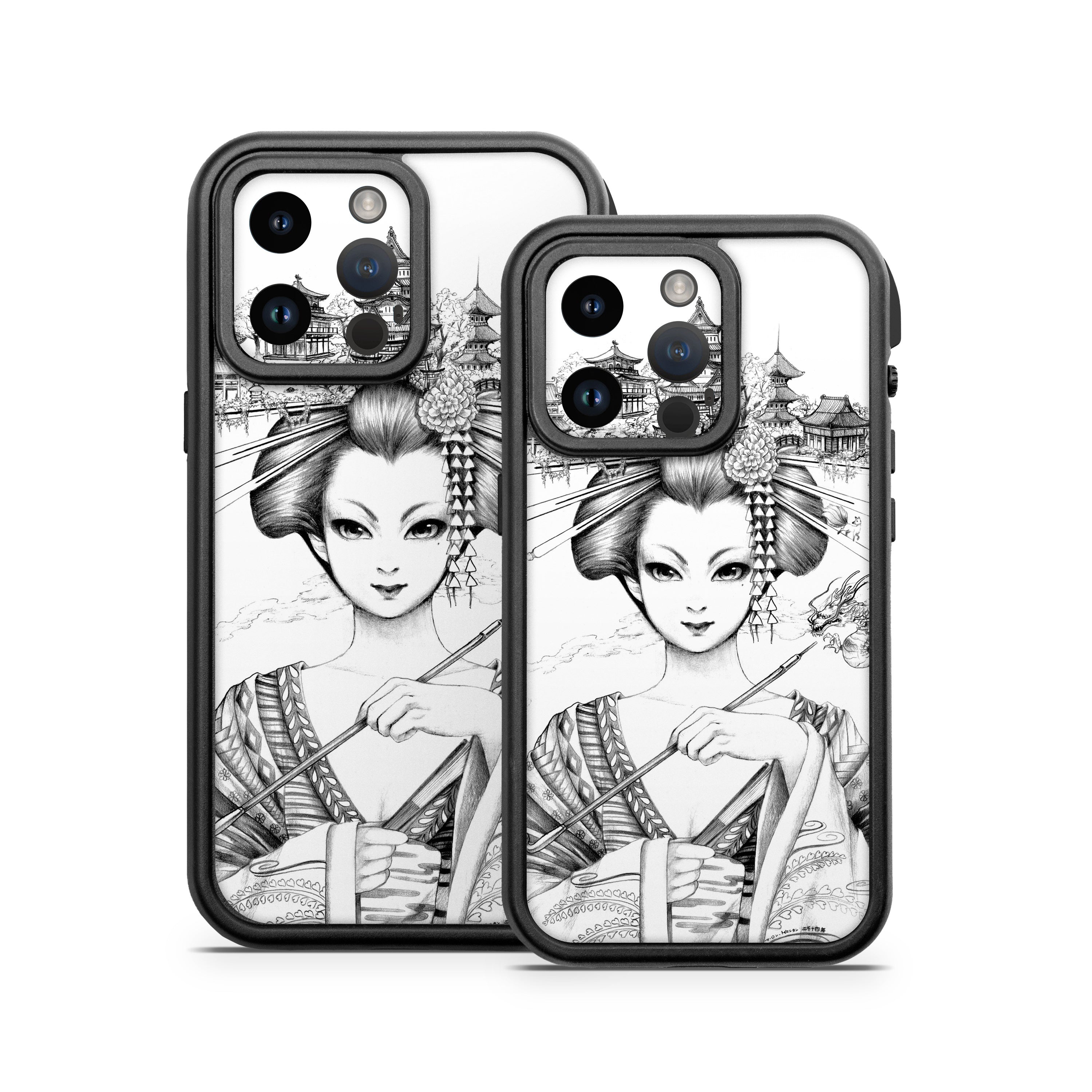 Geisha Sketch - Otterbox Fre iPhone 14 Case Skin