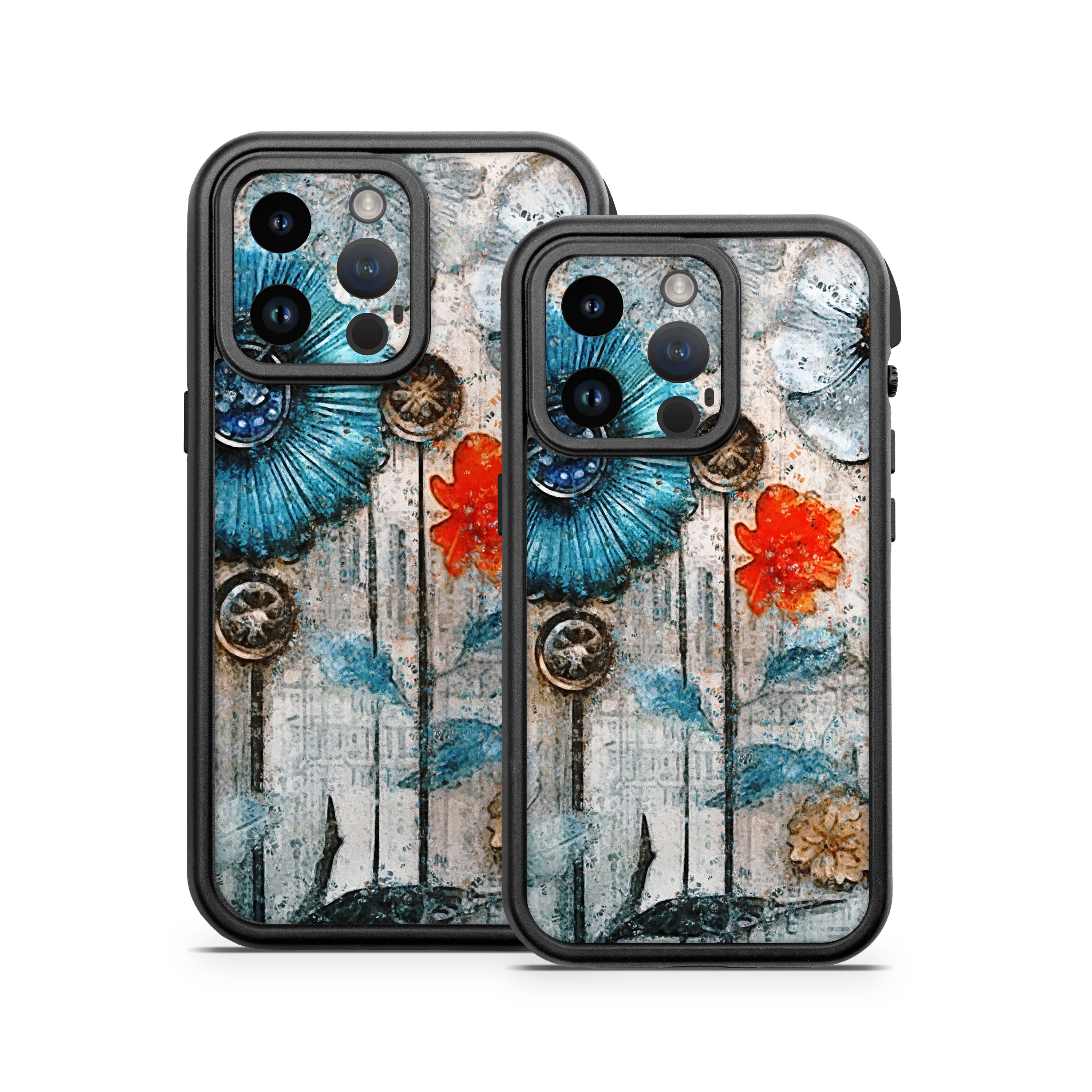 Steampunk Flowers - Otterbox Fre iPhone 14 Case Skin