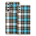 Turquoise Plaid - Samsung Galaxy S20 Skin