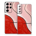 Abstract Red - Samsung Galaxy S21 Skin