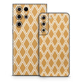 Orange Checks - Samsung Galaxy S22 Skin
