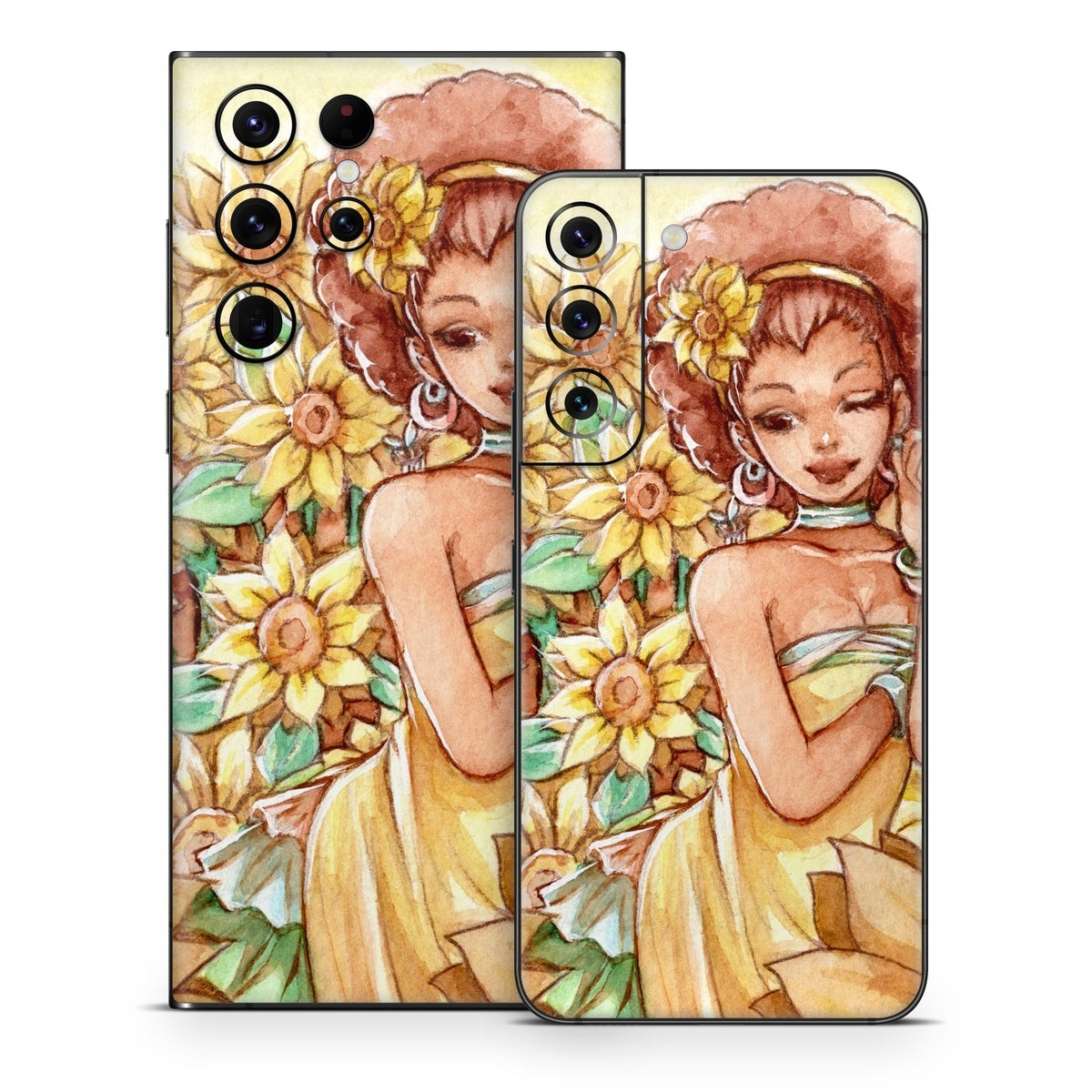 Lady Sunflower - Samsung Galaxy S22 Skin