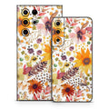Summer Watercolor Sunflowers - Samsung Galaxy S22 Skin