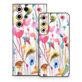 Watercolor Wild Flowers - Samsung Galaxy S22 Skin