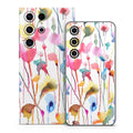 Watercolor Wild Flowers - Samsung Galaxy S23 Skin