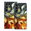 Orange and Charcoal - Samsung Galaxy S24 Skin
