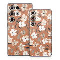 Fresh Flowers Copper - Samsung Galaxy S25 Skin