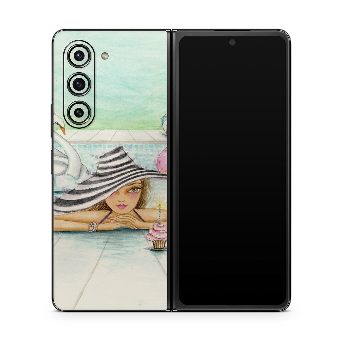 Delphine at the Pool Party - Samsung Galaxy Z Fold5 Skin