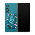 Snake and Flowers - Samsung Galaxy Z Fold6 Skin