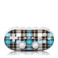 Turquoise Plaid - Nintendo Wii Classic Controller Skin